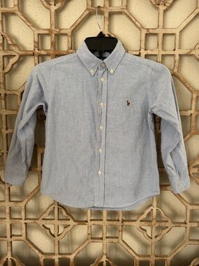 Ralph Lauren Blue Oxford Shirt - Boys Size 6